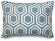 Blue and White Honeycomb 14x20 Lumbar Pillow