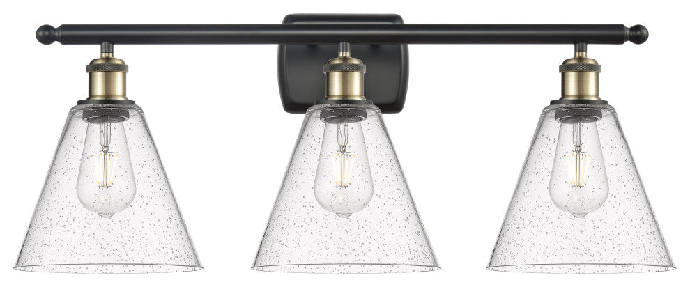 Innovations 516-3W-BAB-GBC-84 3 Light Bath Vanity Light, Black Antique Brass