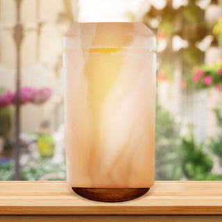 Pure Himalayan Crystal Rock Pink Salt Lamp Decorative Rectangle Shape Table Lamp