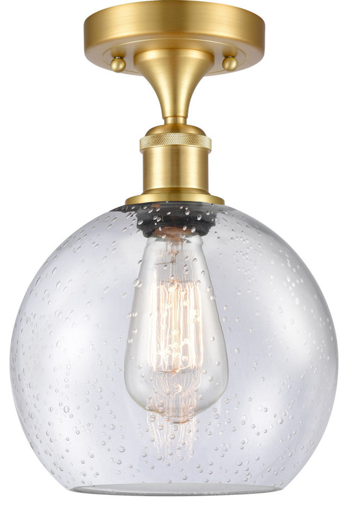Innovations Lighting 516-1C-SG-G124-8 Athens 1 Light 8" Semi-Flush Mount