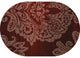 Bastille Large Damask Red 3'11"x6'1" Oval Area Rug