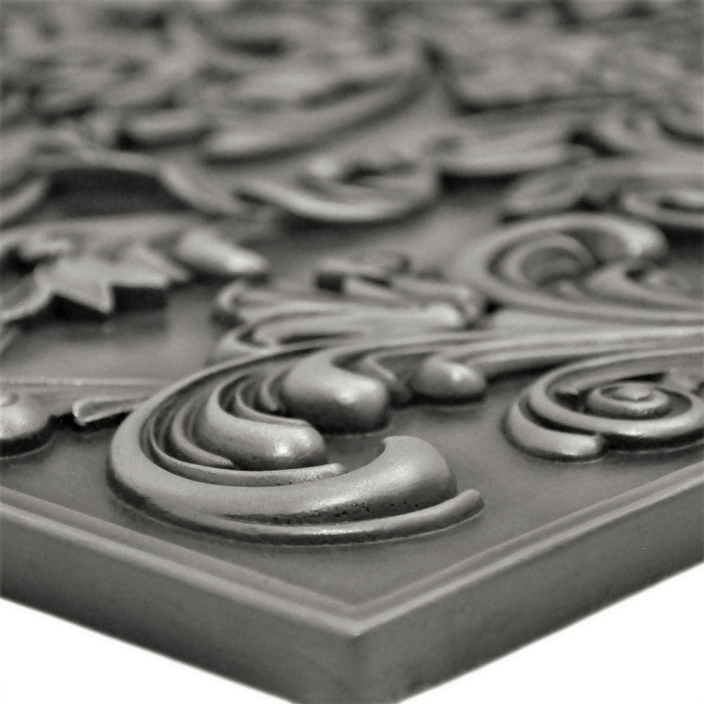 Cypress Pewter Nickel  Matte Finish 16"x 24" Hand Made Metal Mural