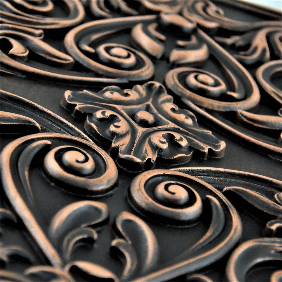 Cypress Oil Rubbed Bronze Matte Finish 16: x 24"Hand Made Metal Mural Tile