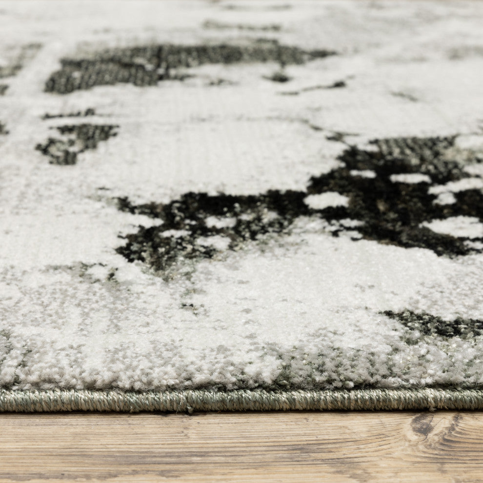 Elements Misty Shadows Charcoal/White Area Rug, 5'3"x7'3"