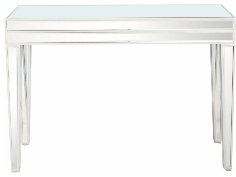 Clear Glass Mirror Console Table
