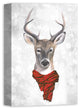 "Reindeer Wearing Red Scarf" Canvas Wall Art, 12x18