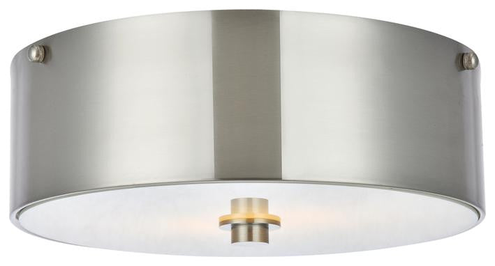 Hazen 2 light 12 inch Burnished Nickel flush mount