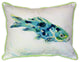 Pair of Betsy Drake Blue Koi Large Indoor/Outdoor Pillows 16x20