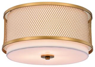 Julu Gold Semi-Flush Three Light Flush Mount Chandelier