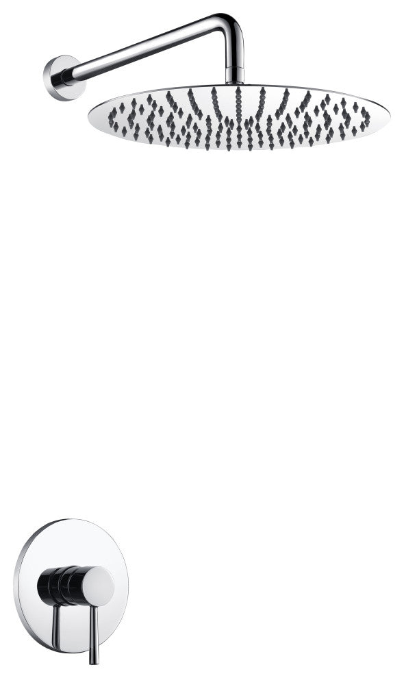 Aqua Rondo Shower Set With 12" Rain Shower, Chrome