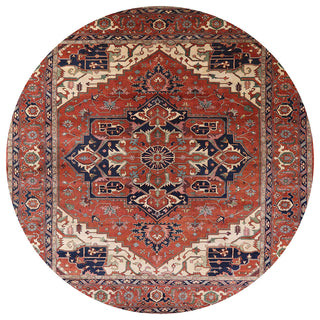 Ahgly Company Indoor Round Mid-Century Modern Area Rugs, 6' Round