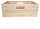 Artifacts Rattan™ Rectangular Shelf Basket with Side Handles, White Wash