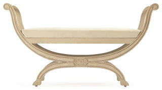 Beatrice Bench, Off-White Linen