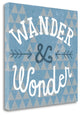 "Mod Triangles Wander And Wonder Blue" By Michael Mullan, Gallery Wrap Canvas
