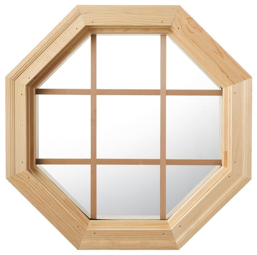 Cabin Light 4 Season Wood Window With Grille, Low-E Insulated Glass