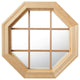 Cabin Light 4 Season Wood Window With Grille, Low-E Insulated Glass