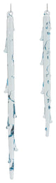 Melted Glass Icicle Drop Ornament, 6-Piece Set
