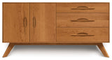 Copeland Audrey 3 Drawers On Right, 2 Doors On Left Buffet, Natural Cherry