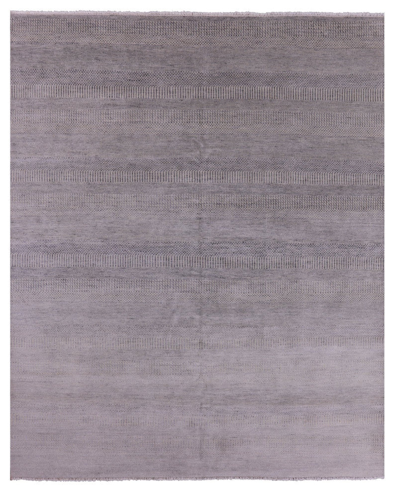 8' 2" X 9' 10" Wool and Silk Hand-Knotted Savannah Gabbeh Rug Q6620