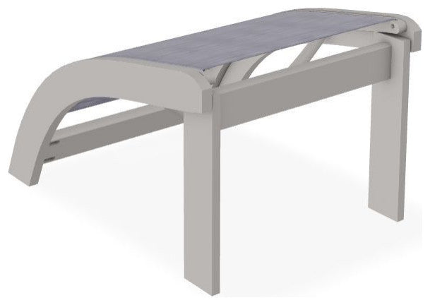 Adirondack Sling Outdoor Ottoman, Brooks/Warm Gray