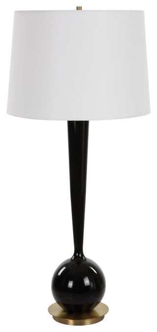 Uttermost Brielle Polished Black Table Lamp