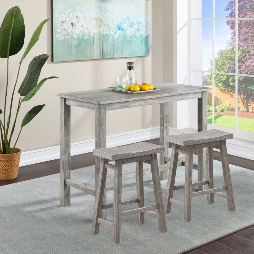 Sonoma Saddle Counter Stool [Storm Gray Wire-Brush]
