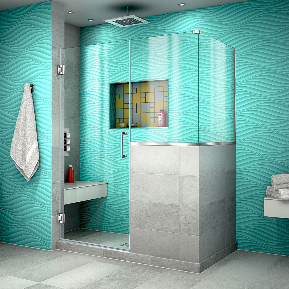 Unidoor Plus 48"x36.38" Shower Enclosure, Chrome