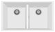 One Series 33" Drop-In Double-Bowl Granite Sink, Milk White, Undermount