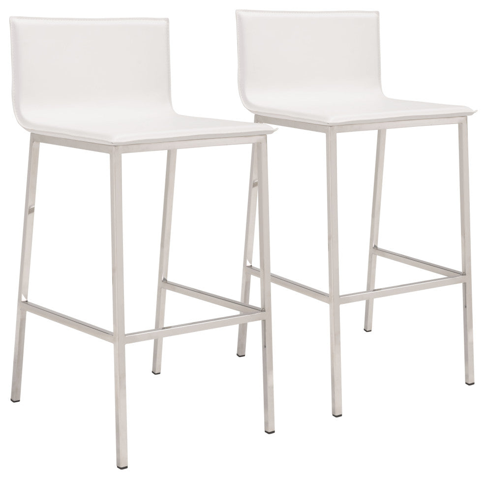 Marina Barstool, Set of 2 White