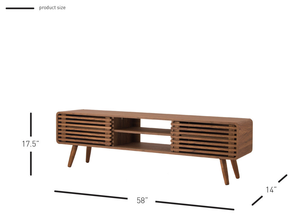 Wilson Slat Low TV Stand, 58"