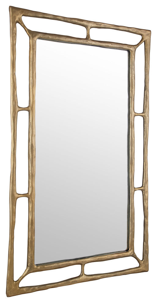 Uttermost 08186 Felix 30"W x 50"H Rectangular Flat Accent Mirror - Gold