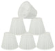 33112-6 Small Pleated Empire Chandelier Clip On Lamp Shade White 3"x5"x4 1/4"