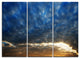 "Dramatic Blue and Brown Skies" Metal Wall Art, 3 Panels, 36"x28"