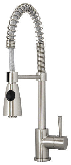 Virtu USA Neso Single Handle Faucet, Brushed Nickel