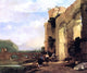 Jan Asselyn Italian Landscape with the Ruins of a Roman Bridge Wrapped Canvas