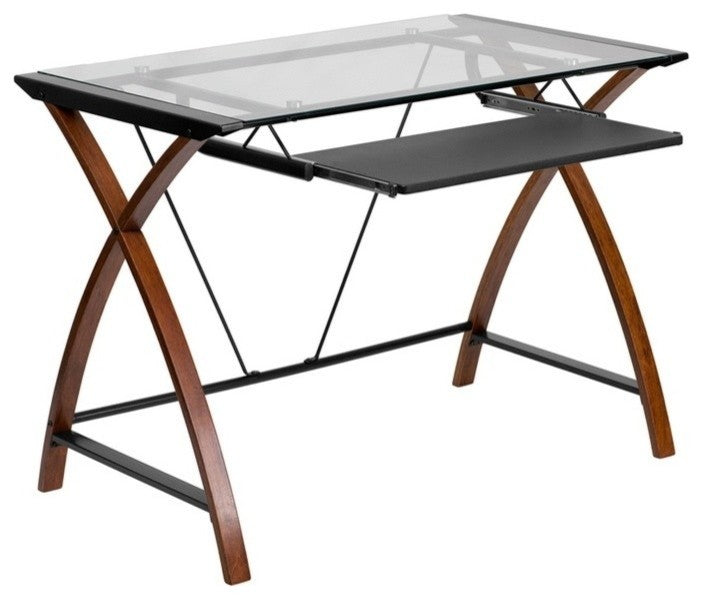 Black, Cherry Computer Desk Nan-Jn-2824S-Gg