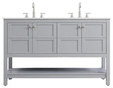 Home Living 54" Double Bathroom Vanity, Grey