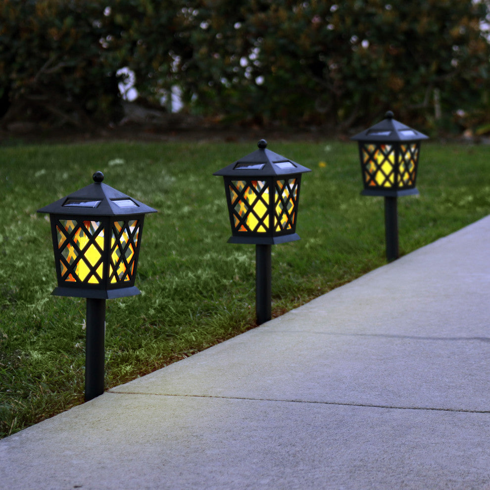 16" Tall Outdoor Solar Powered Pathway LED Light Stakes