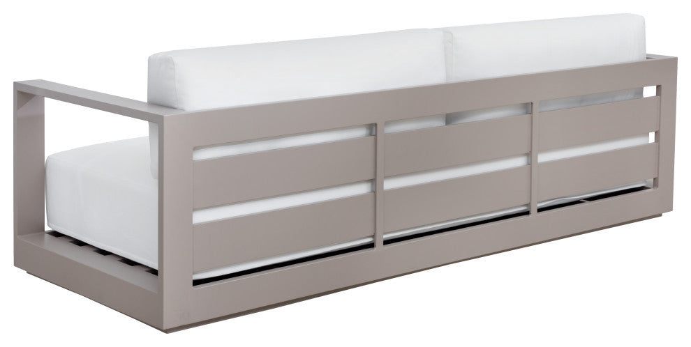 Tavira Sofa, Greige, Stinson White