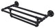 Pipeline Wall Mounted Towel Shelf with Towel Bar, Matte Black, 24"