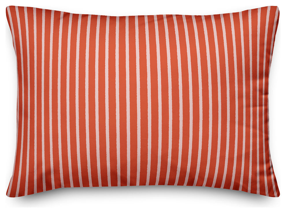 Red Stripes Throw Pillow