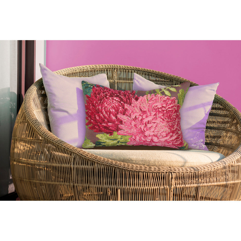 Marina Mums Indoor/Outdoor Pillow Fuchsia 12"x18"