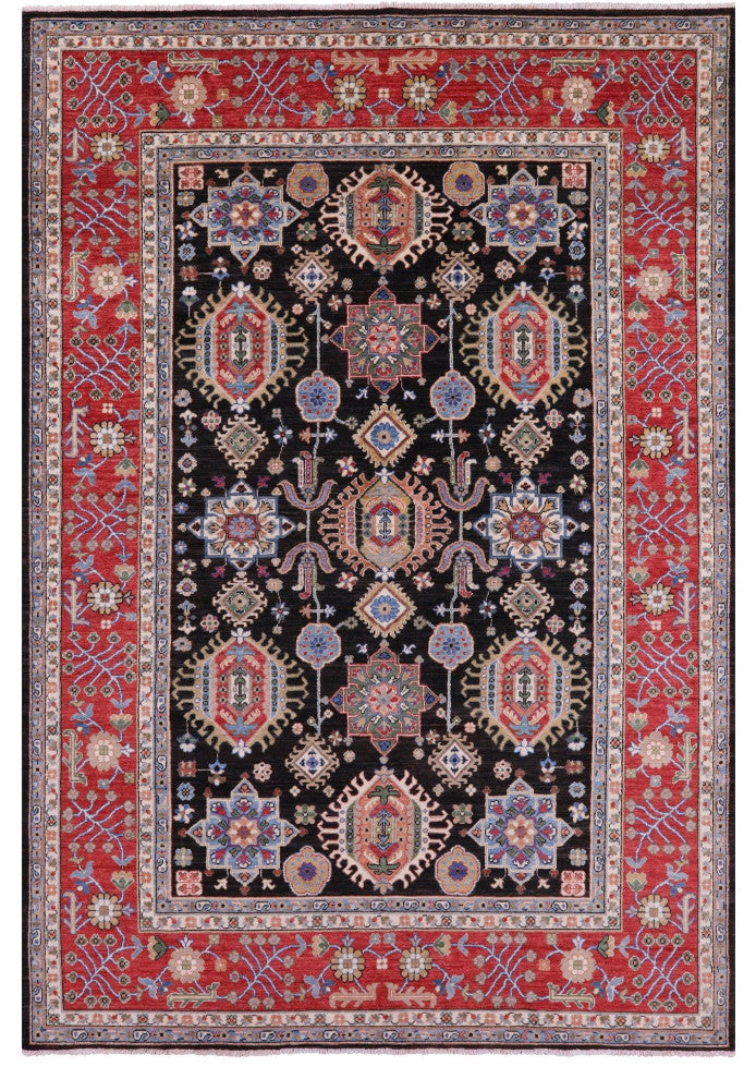 Handmade Persian Fine Serapi Wool Rug 6' 8" X 9' 10" - Q12819