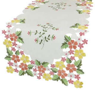 Fancy Flowers 16"x34" Table Runner, Pink