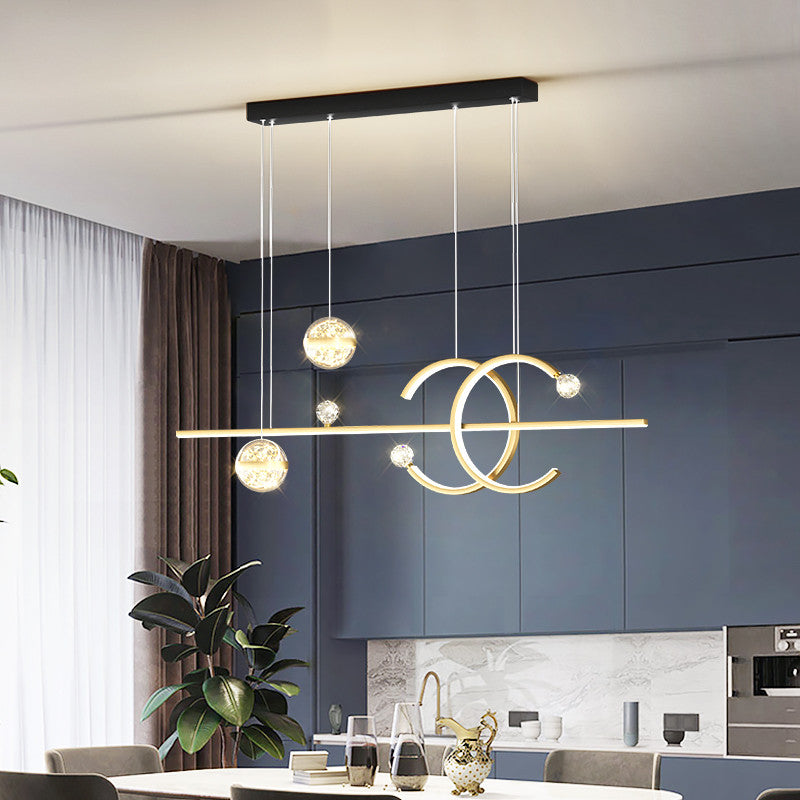 Airolo | Pendant Light In A Nordic Style For Dining Room, Golden, Trichromatic Light