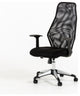 HomeRoots 48" Black Plastic and Steel Office Chair