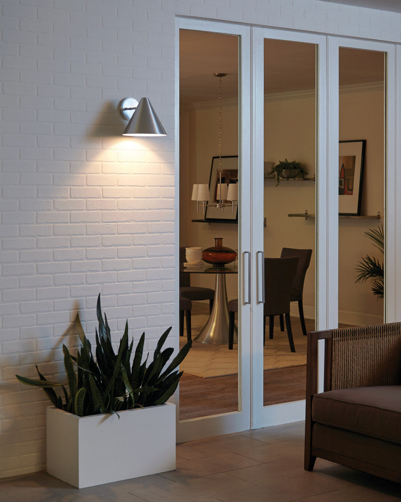 Generation Lighting Lighting 1-Light Outdoor Lantern, Satin Aluminum