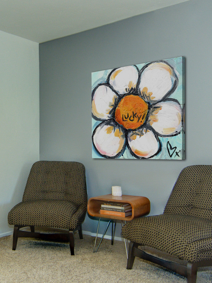 "Lucky Flower" Painting Print on Canvas by Tori Campisi