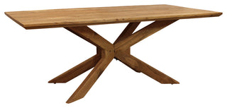 Anaheim Brad Dining Table in Contemporary Natural Finish on Solid Wood