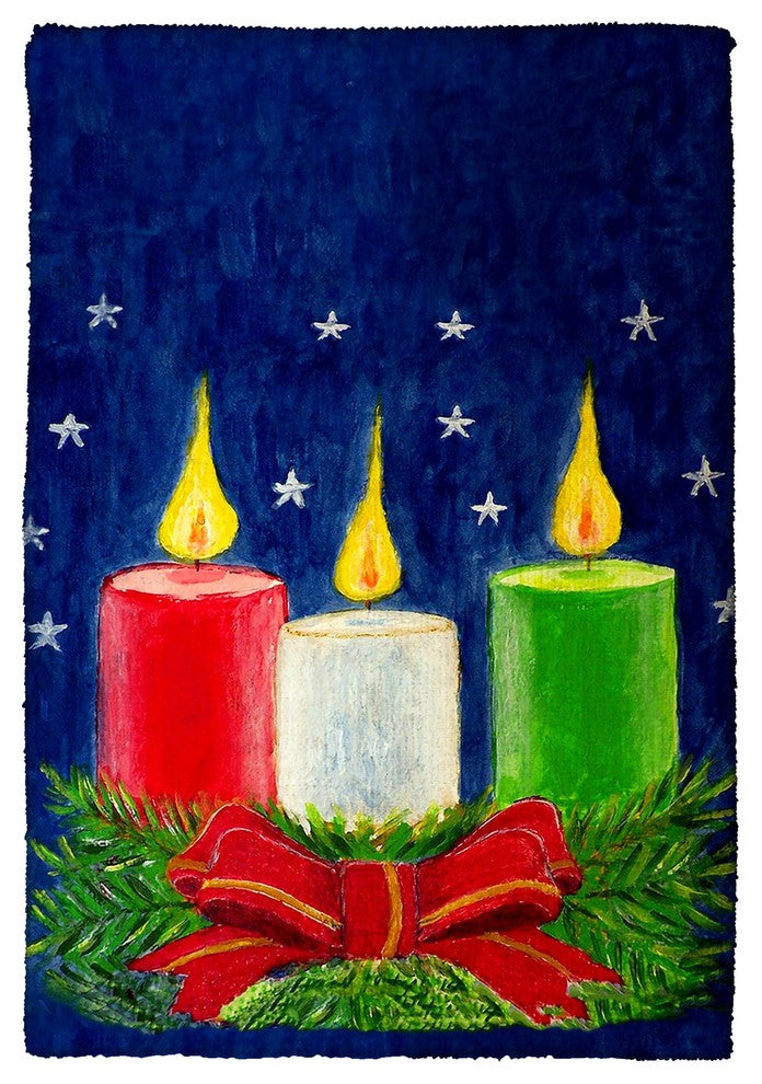 Christmas Candles Kitchen Towel - Two Sets of Two (4 Total)